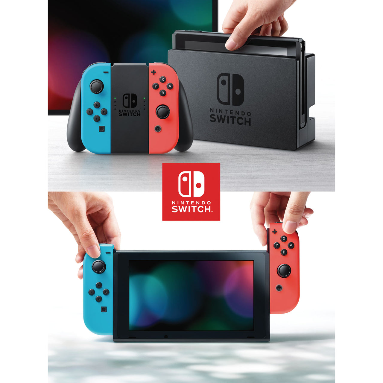 Nintendo Switch Console with Neon Red/Blue Joy-Con