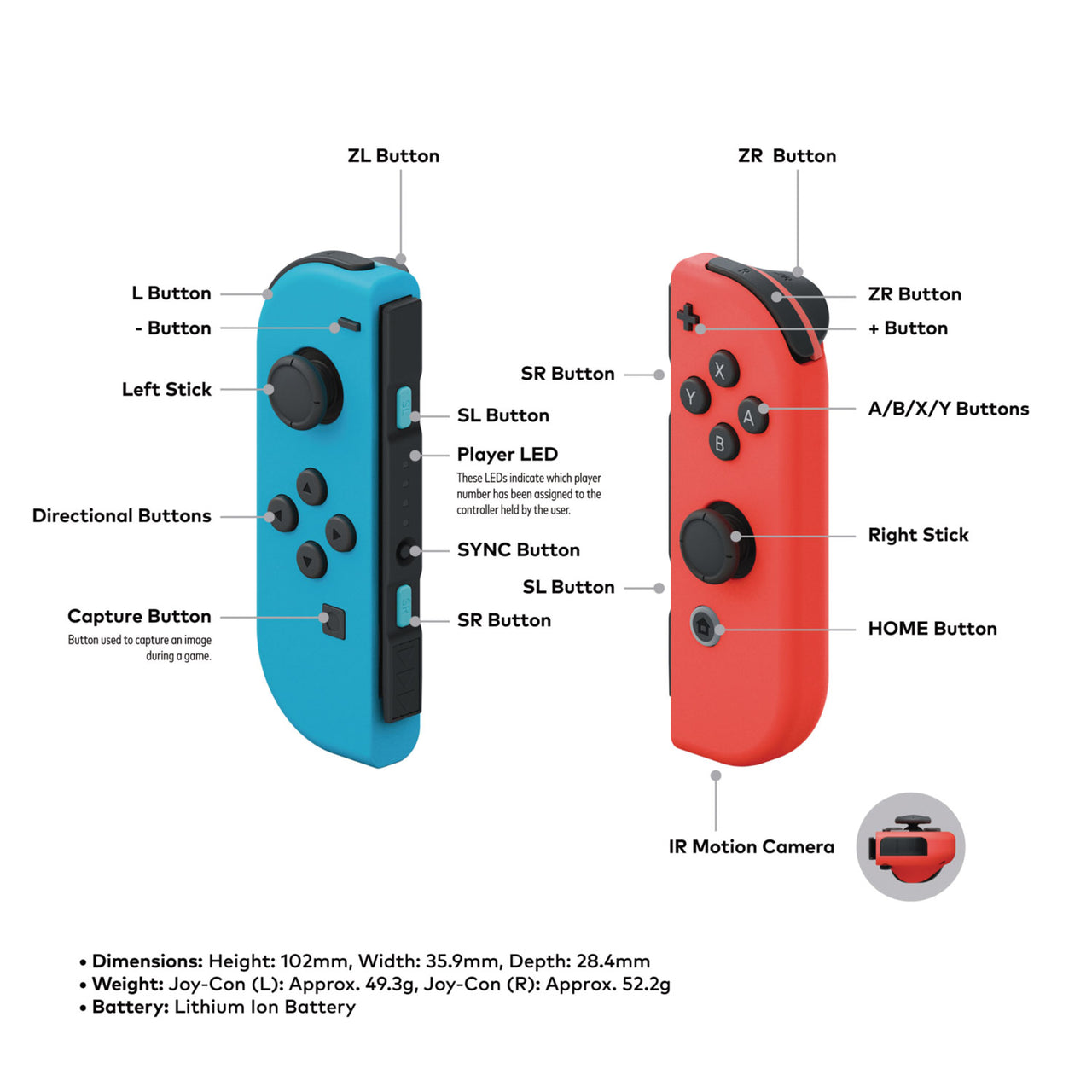 Nintendo Switch Console with Neon Red/Blue Joy-Con