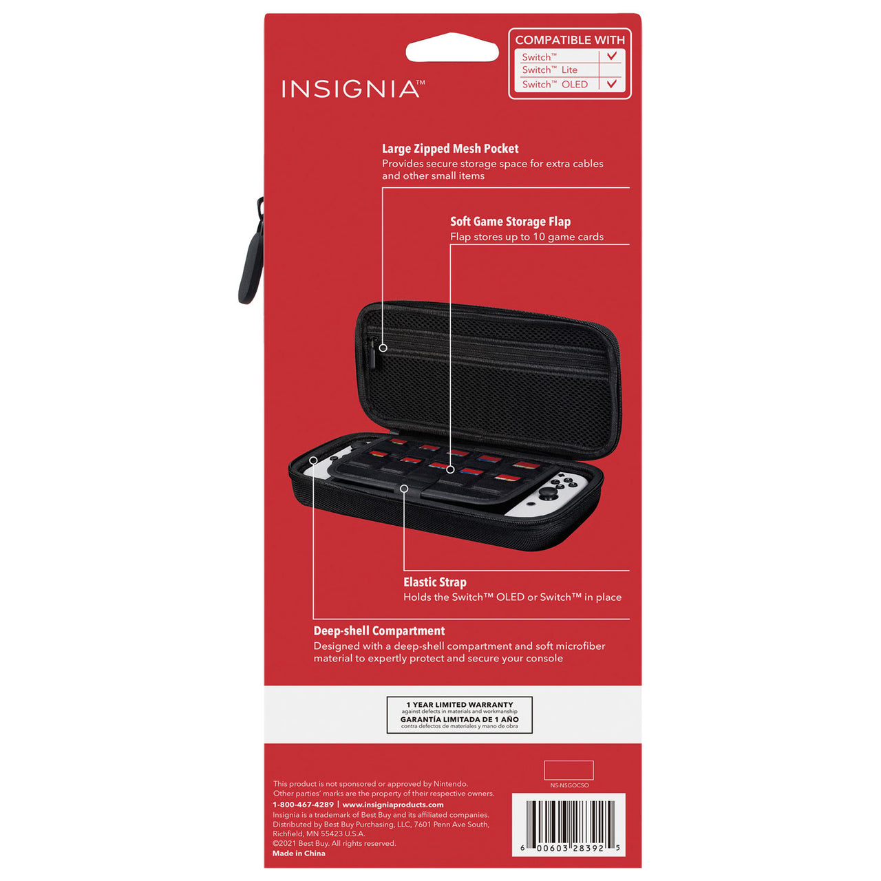Insignia Go Storage & Travel Case for Nintendo Switch - Black - Only at Best Buy